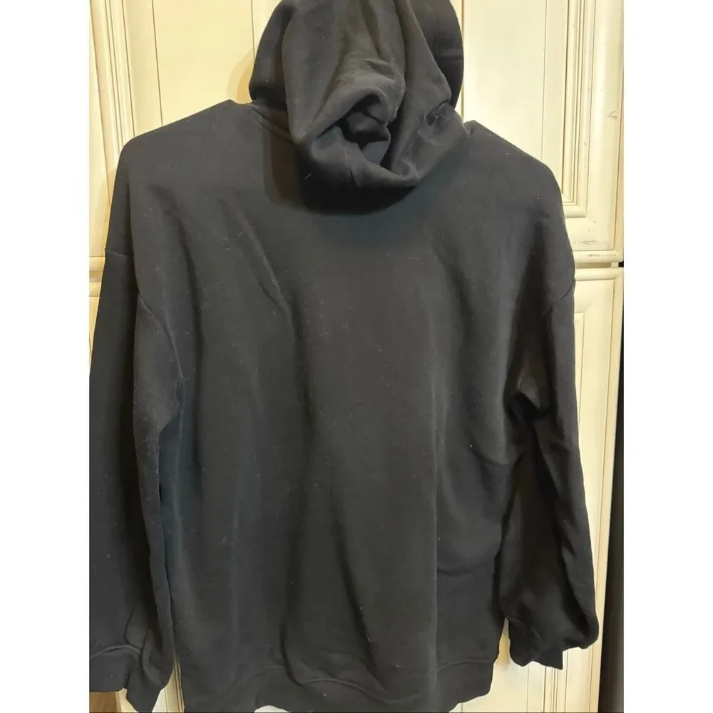 Old Navy Youth Girls Love Rose Graphic Pullover Hoodie Sweatshirt Black XL 14-16